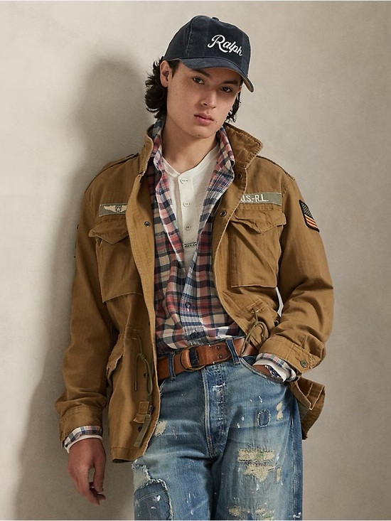 Polo Ralph Lauren Other - Polo Ralph Lauren The Iconic Field Jacket in Sandsurf Logo Patches Size Large